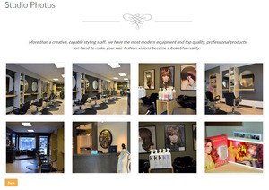 A series of photos showing off the interior of Zulu Hair Design studio are contained in the Salon Gallery created by Industrial NetMedia